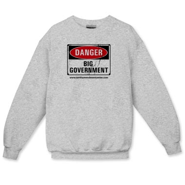 Men’s Crewneck Sweatshirt: Danger Big Government | TAC Store